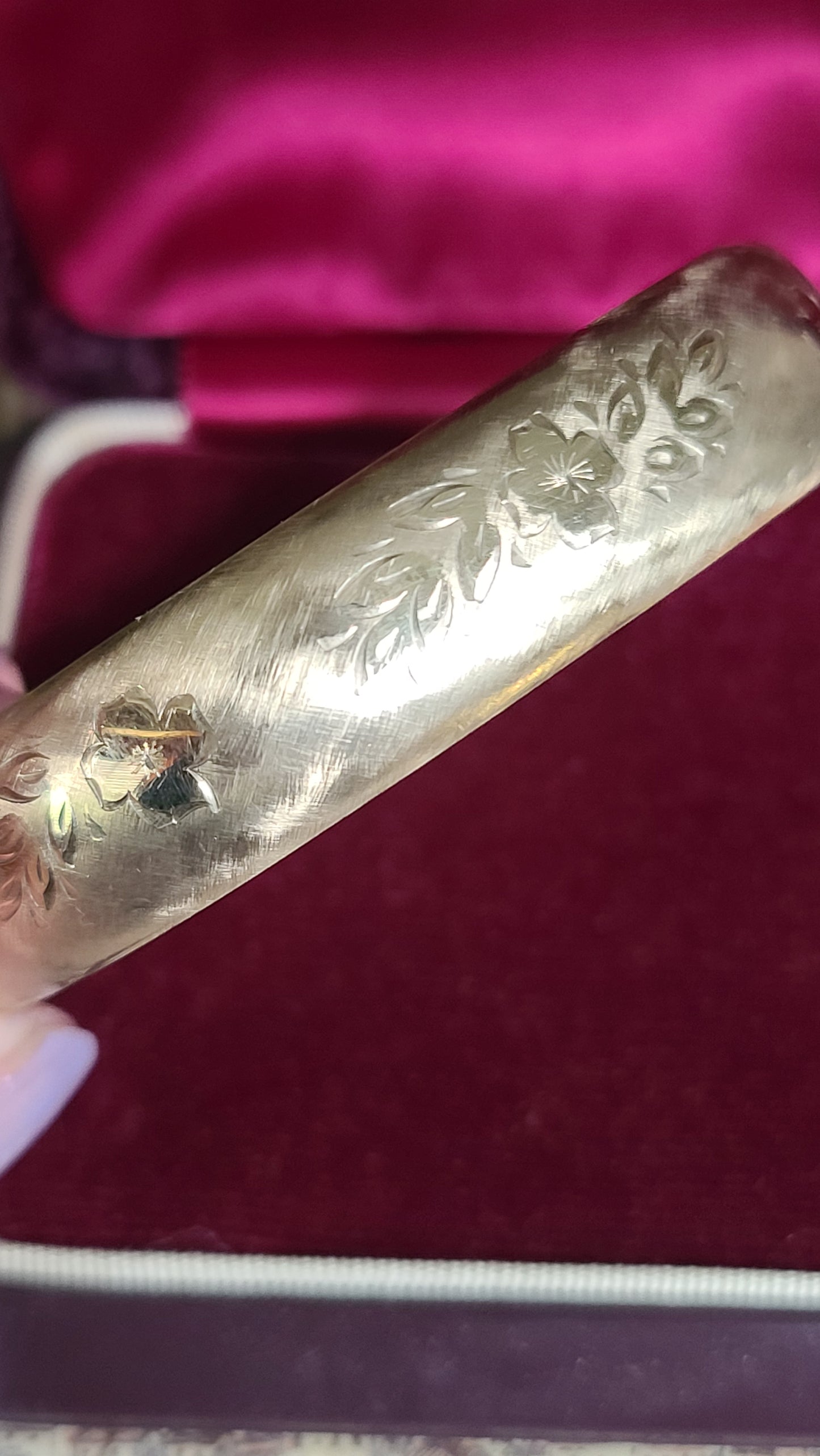 Hayward 12k Gold Filled Floral Bangle Bracelet