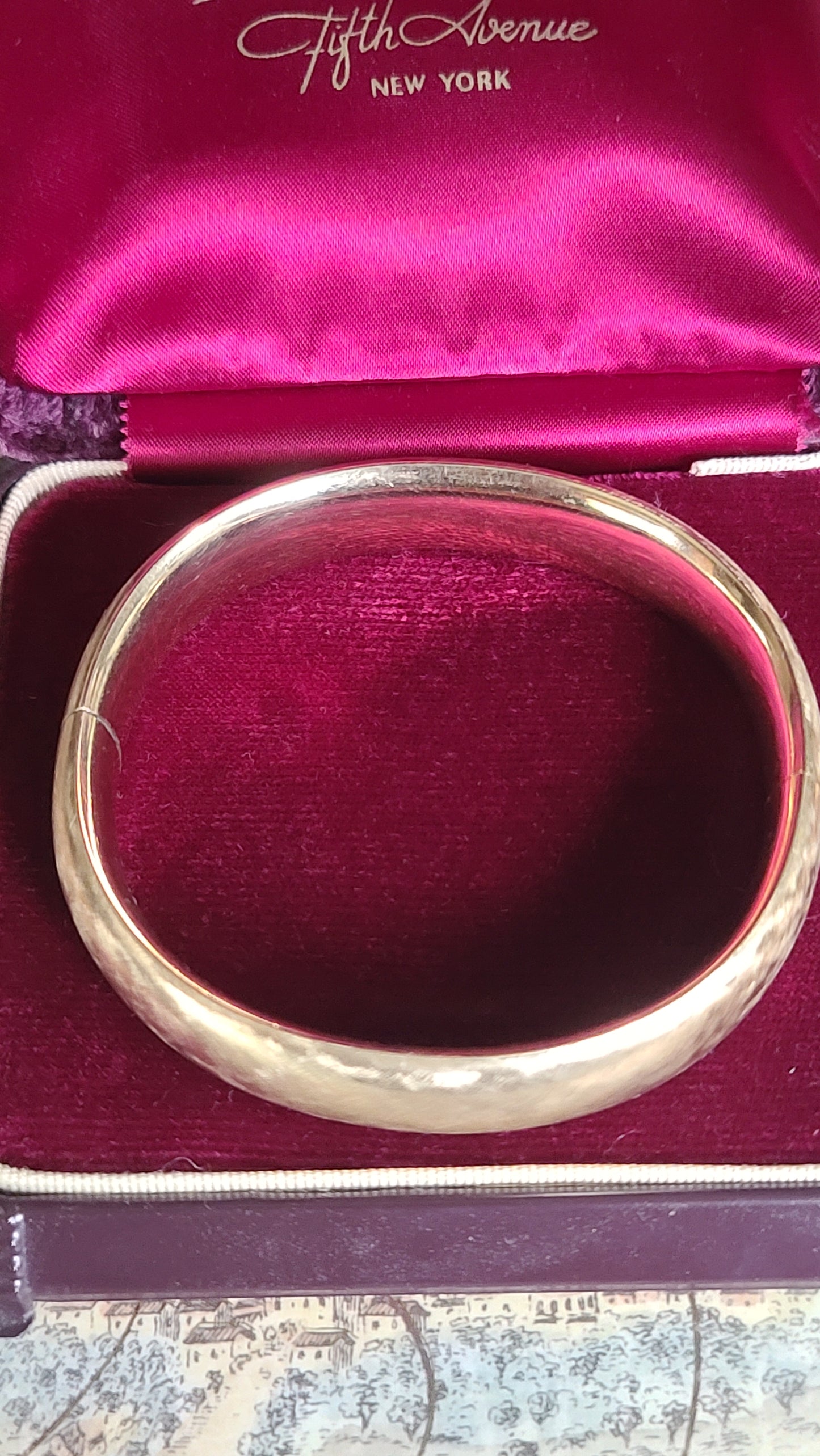 Hayward 12k Gold Filled Floral Bangle Bracelet