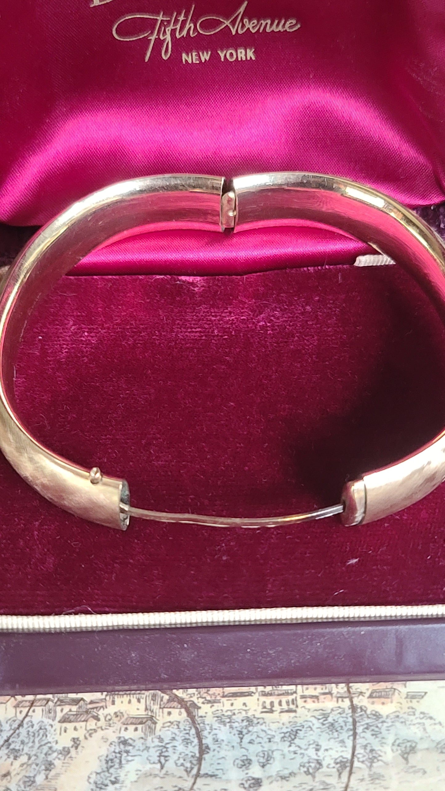 Hayward 12k Gold Filled Floral Bangle Bracelet