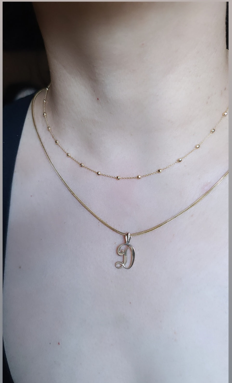 Initial D Pendant, 14K Yellow Gold