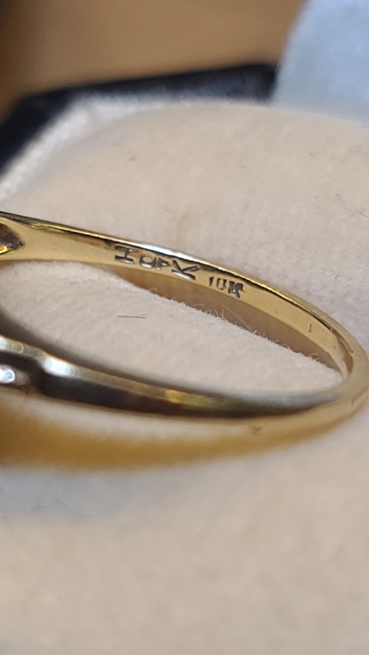 Jasper Cabachon and Gold Vintage Ring, 10K Yellow Gold, Size 8