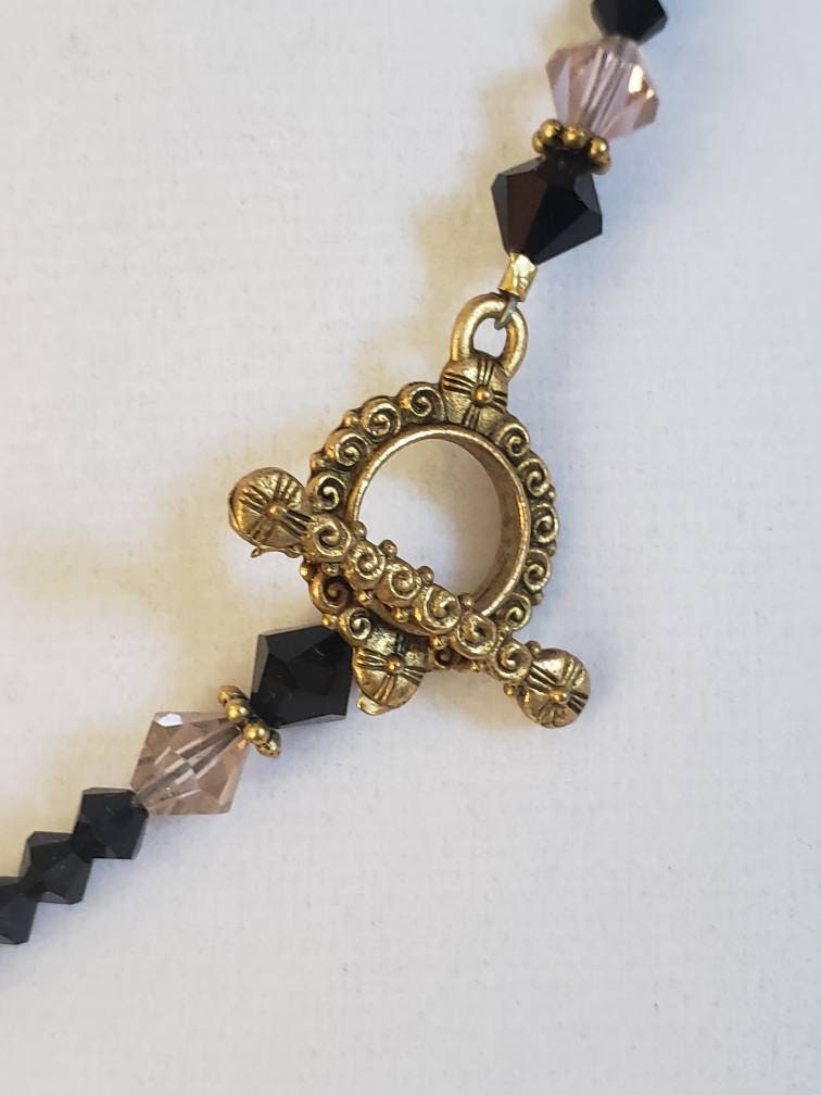 Beautiful Murano Lampwork Glass Beads and Swarovski Crystal Necklace