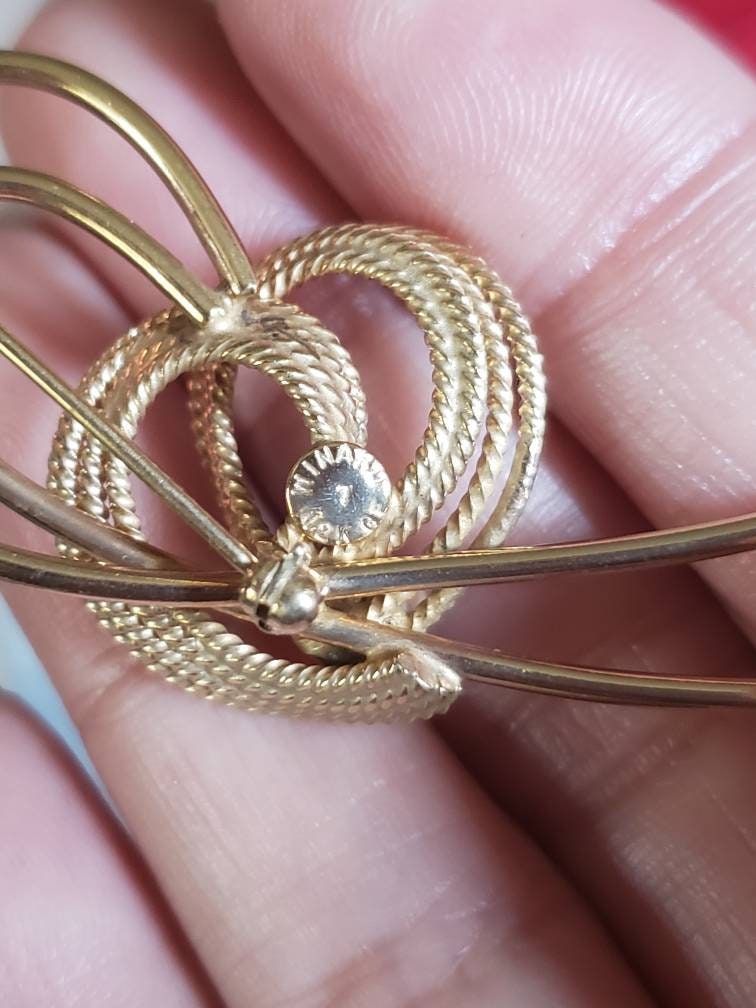 Vintage 1940-1950s WINARD Natural Pearl Brooch, 12k Gold Filled