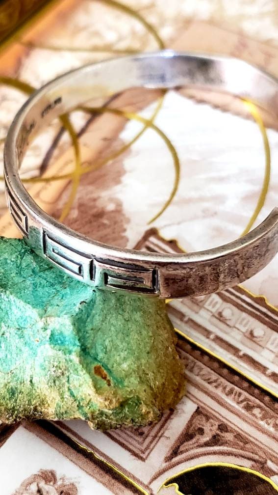 Troy Laner Greek Key Sterling Silver Cuff Bracelet