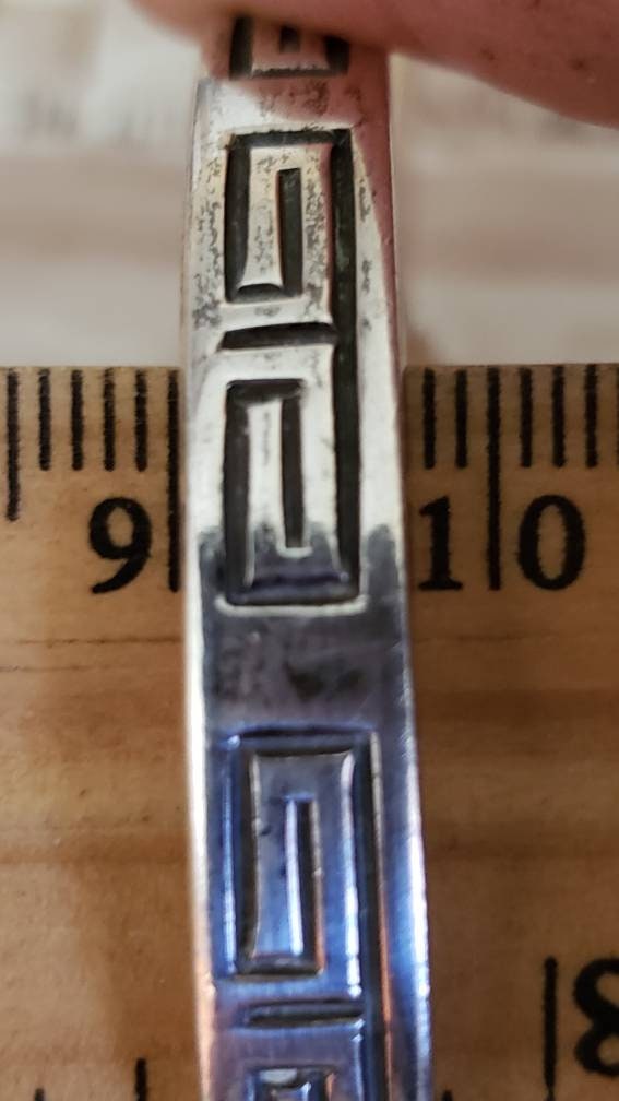 Troy Laner Greek Key Sterling Silver Cuff Bracelet