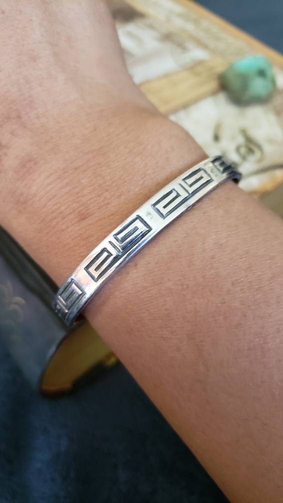 Troy Laner Greek Key Sterling Silver Cuff Bracelet