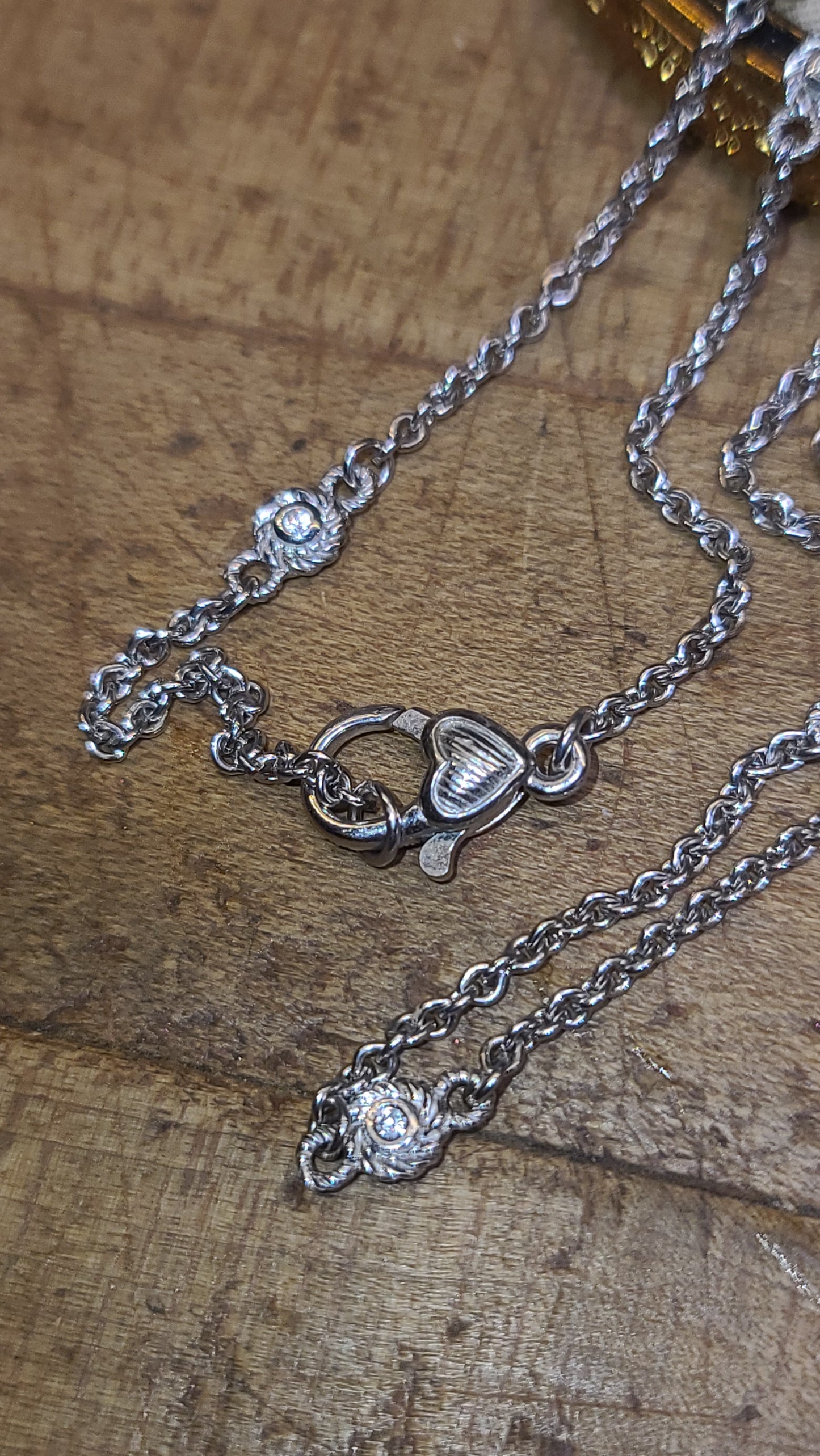 Judith Ripka Sterling Silver Station Chain, 36 inches