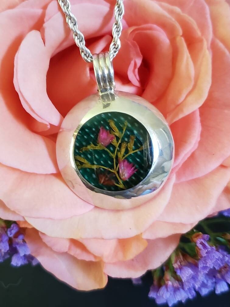 Vintage Silver Flower Pendant